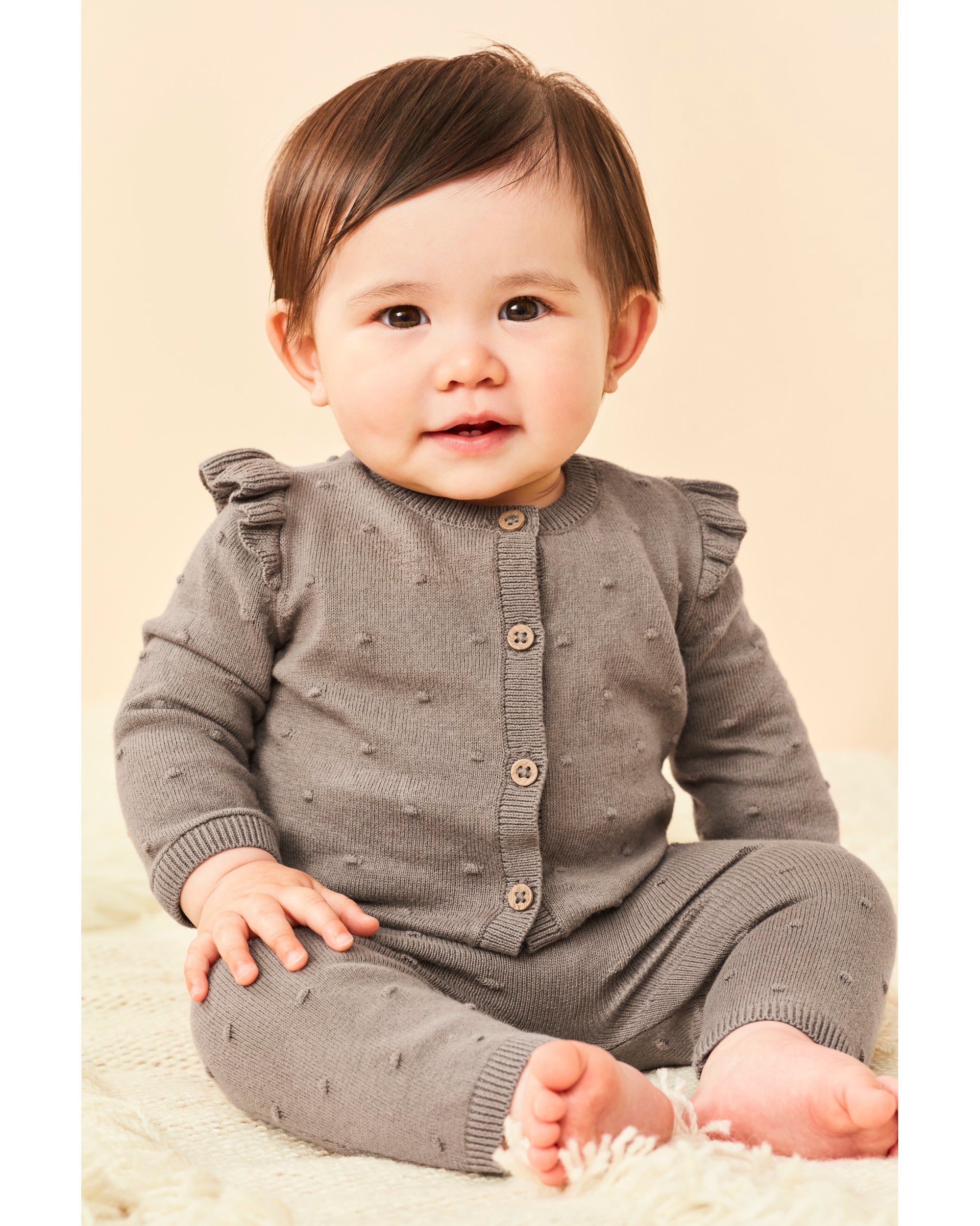 Brown Baby 2 Piece Button Front Cardigan Pant Set Carter s Oshkosh Canada